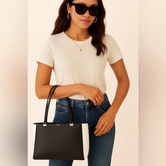 DKNY Farrah Tote - Black/White - Picture 8 of 9